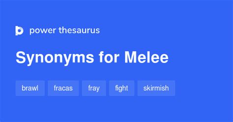 Melee Synonyms: 33 Synonyms and Antonyms for Melee .